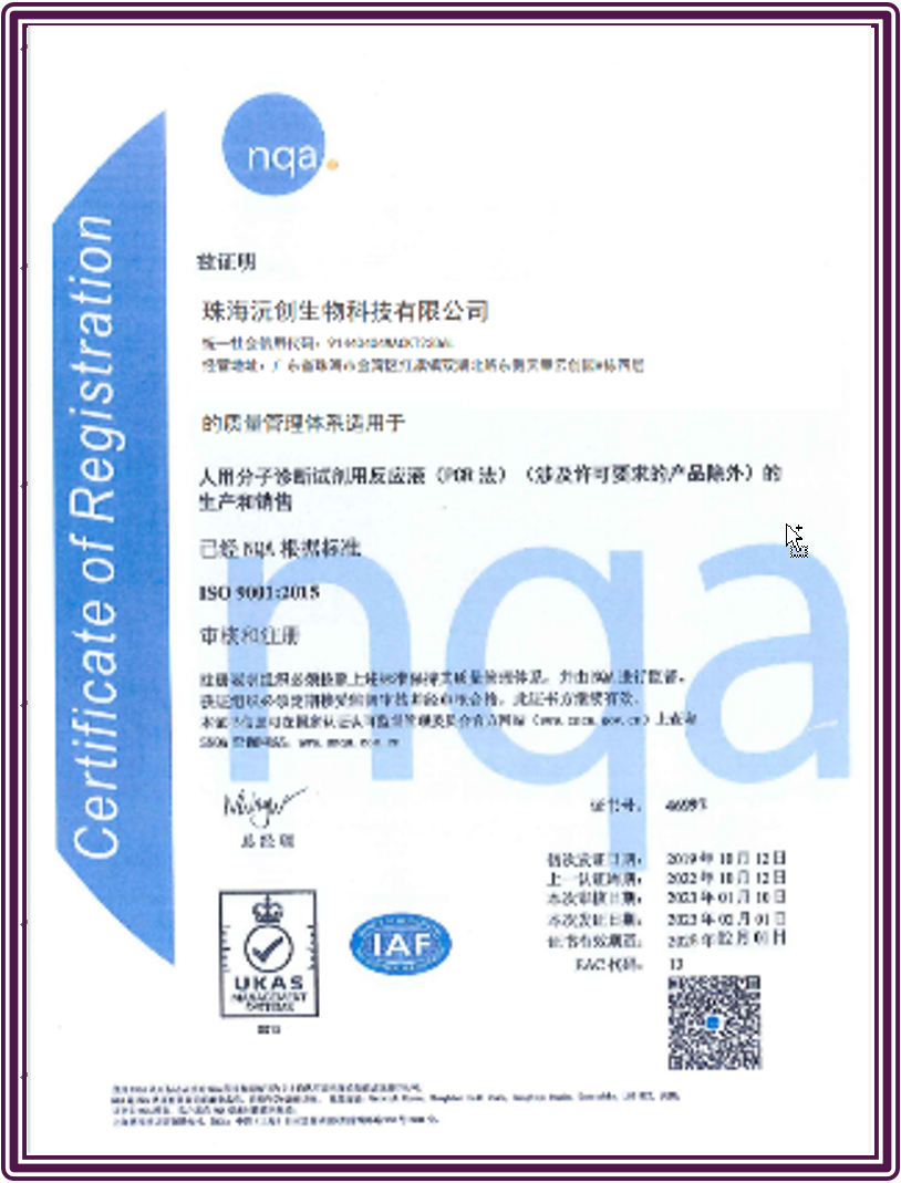 ISO 9001:2015 Certificate